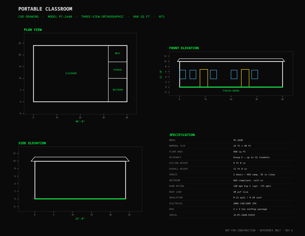 Portable Classroom — CAD Drawing
